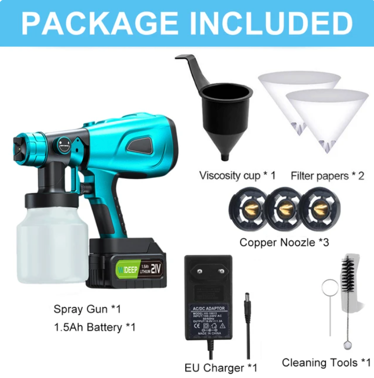 Cordless High Pressure Paint Spray Gun